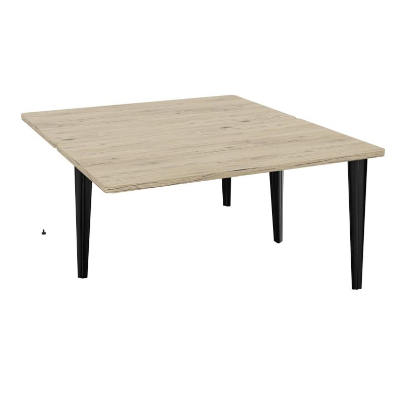 4L BUREAUX PIEDS PARTAGES POLE 2 SUIVANT L140XP160CM PRE PERCE OBT PIED FX R3 SG