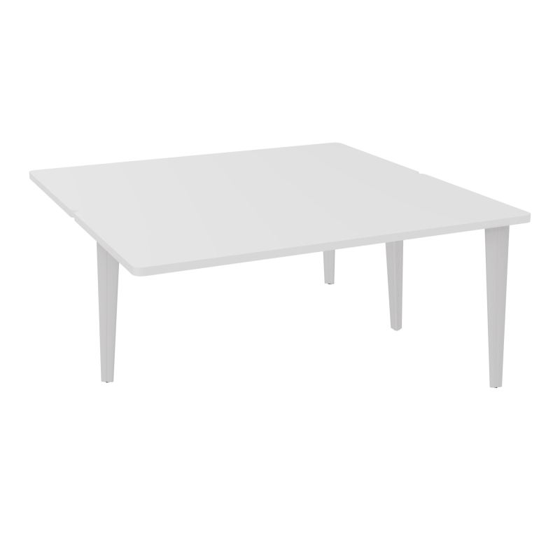 4L BUREAUX PIEDS PARTAGES POLE 2 SUIVANT L160XP160CM PRE PERCE OBT PIED FX MG SD