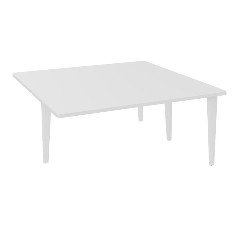 4L BUREAUX PIEDS PARTAGES POLE 2 SUIVANT L160XP160CM PRE PERCE OBT PIED FX MG SO