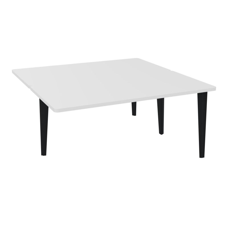 4L BUREAUX PIEDS PARTAGES POLE 2 SUIVANT L160XP160CM PRE PERCE OBT PIED FX MG ZP