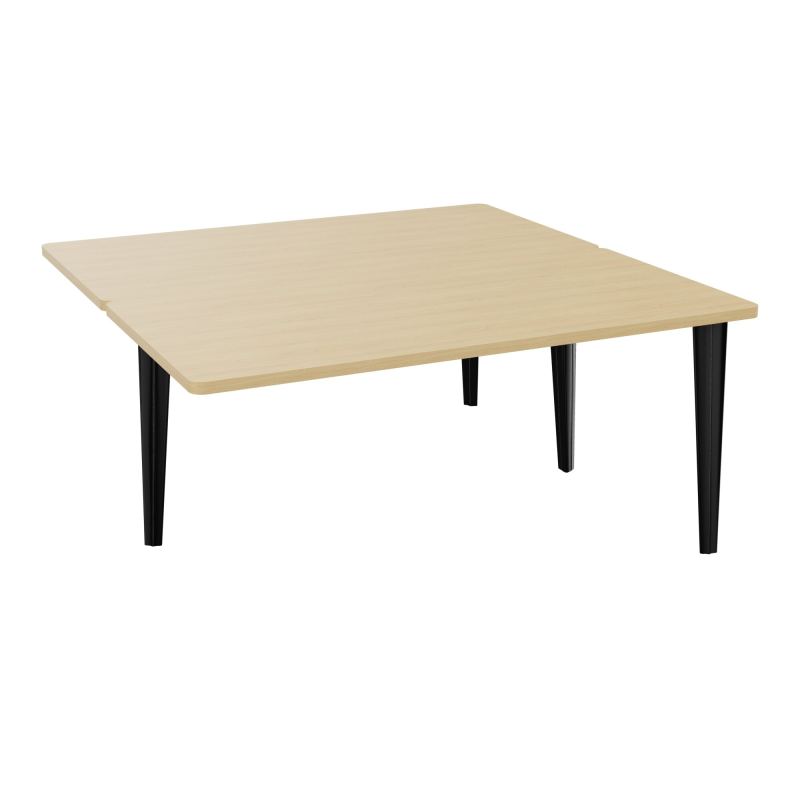 4L BUREAUX PIEDS PARTAGES POLE 2 SUIVANT L160XP160CM PRE PERCE OBT PIED FX R1 SG