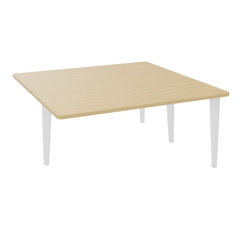 4L BUREAUX PIEDS PARTAGES POLE 2 SUIVANT L160XP160CM PRE PERCE OBT PIED FX R1 SO