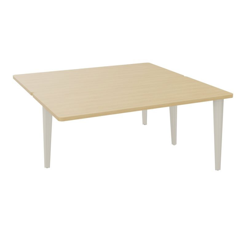 4L BUREAUX PIEDS PARTAGES POLE 2 SUIVANT L160XP160CM PRE PERCE OBT PIED FX R1 ZC