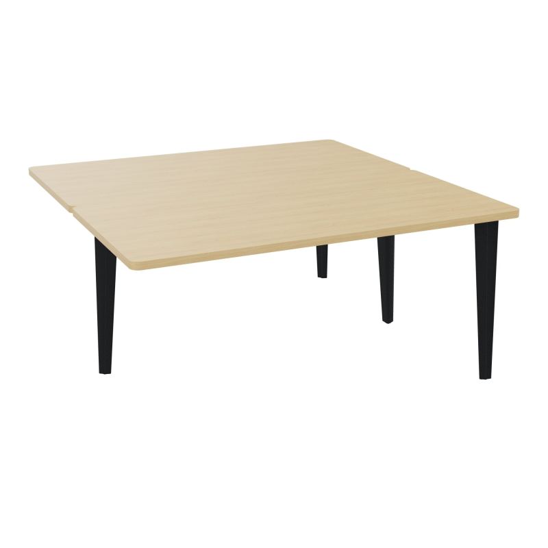 4L BUREAUX PIEDS PARTAGES POLE 2 SUIVANT L160XP160CM PRE PERCE OBT PIED FX R1 ZP