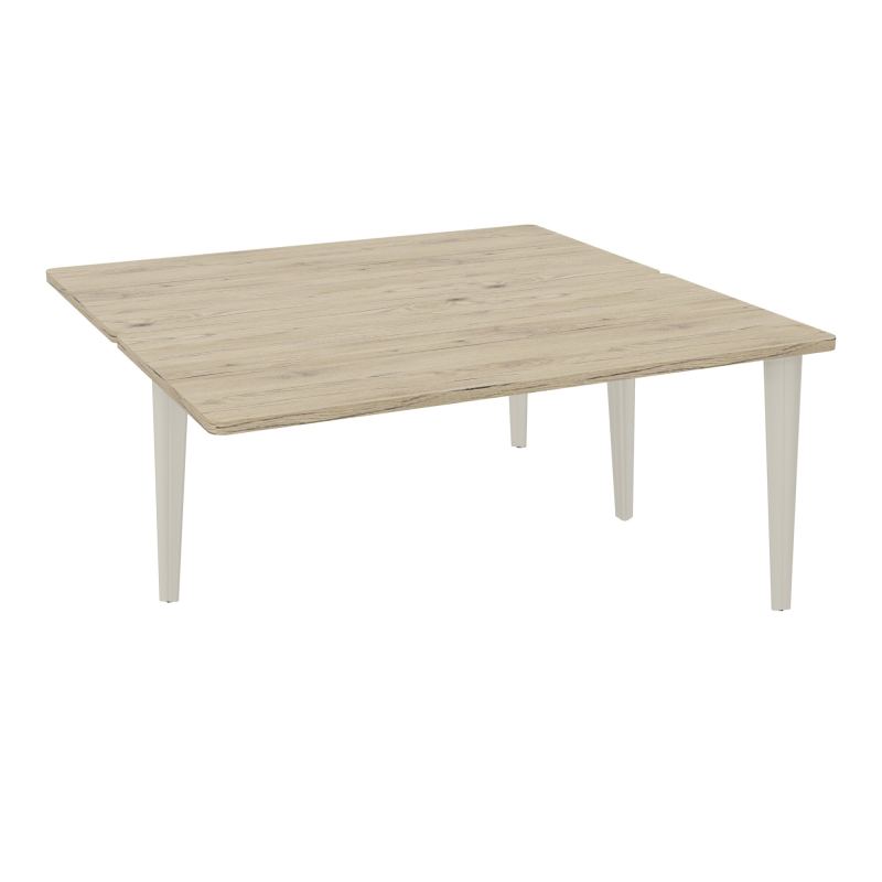 4L BUREAUX PIEDS PARTAGES POLE 2 SUIVANT L160XP160CM PRE PERCE OBT PIED FX R3 ZC