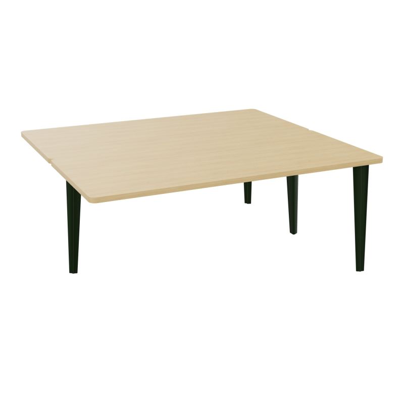 4L BUREAUX PIEDS PARTAGES POLE 2 SUIVANT L180XP160CM PRE PERCE OBT PIED FX R1 ST