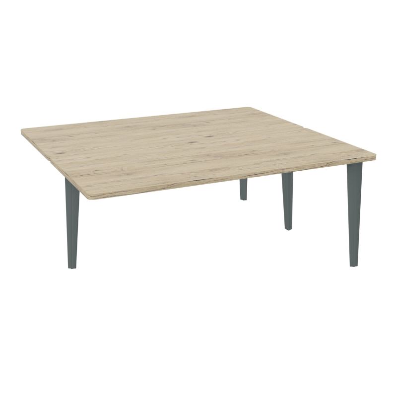 4L BUREAUX PIEDS PARTAGES POLE 2 SUIVANT L180XP160CM PRE PERCE OBT PIED FX R3 SU