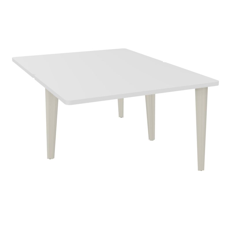 4L BUREAUX PIEDS PARTAGES POLE 2 SUIVANT L120XP160CM PRE PERCE OBT - PIED FX ELECTR MG ZC