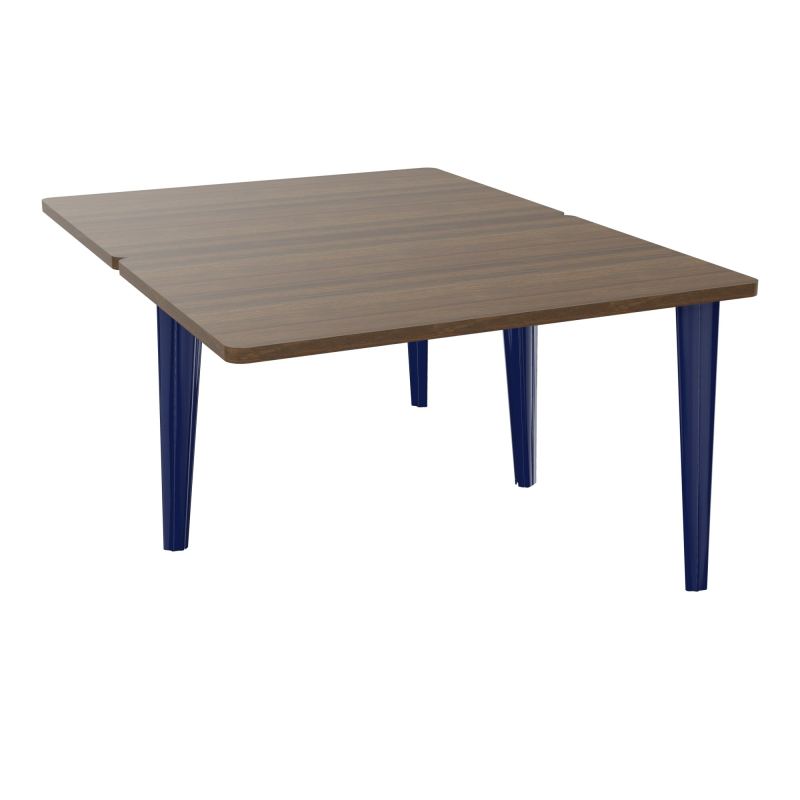 4L BUREAUX PIEDS PARTAGES POLE 2 SUIVANT L120XP160CM PRE PERCE OBT - PIED FX ELECTR N6 X4