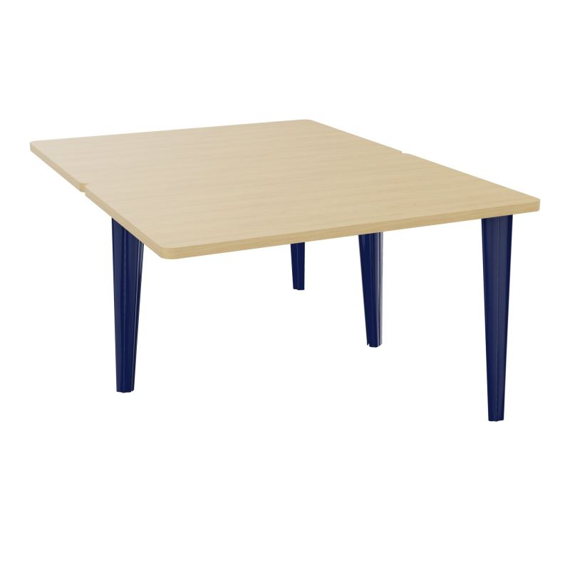 4L BUREAUX PIEDS PARTAGES POLE 2 SUIVANT L120XP160CM PRE PERCE OBT - PIED FX ELECTR R1 X4