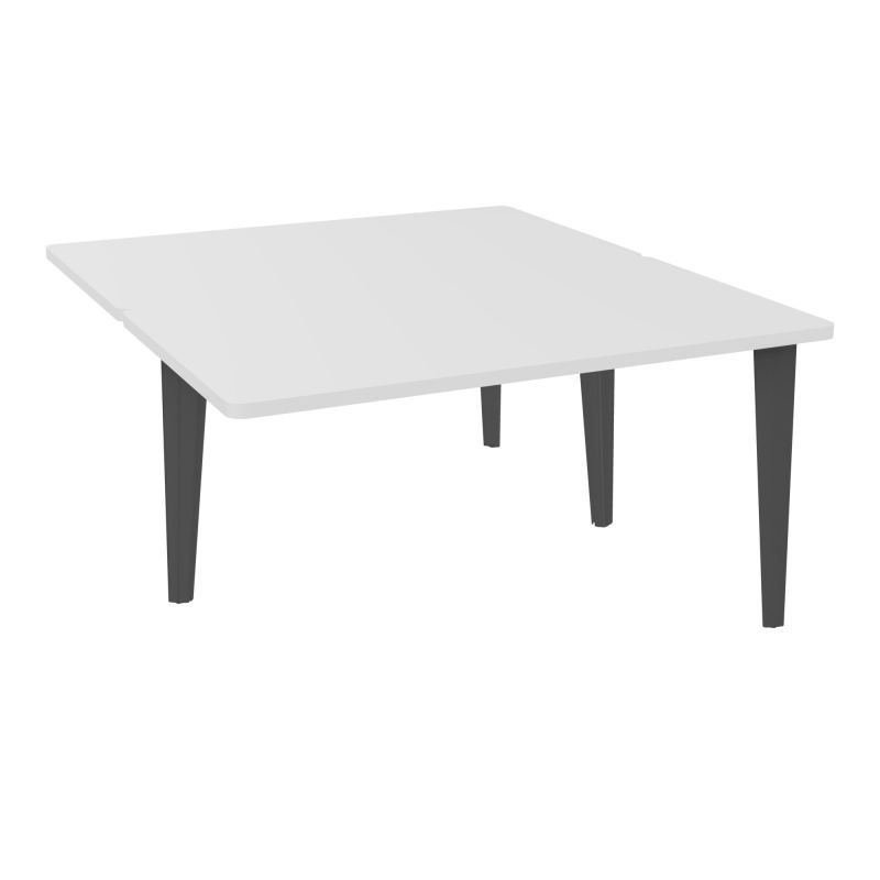 4L BUREAUX PIEDS PARTAGES POLE 2 SUIVANT L140XP160CM PRE PERCE OBT - PIED FX ELECTR MG SC