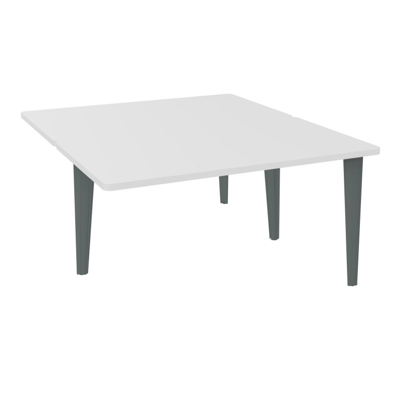 4L BUREAUX PIEDS PARTAGES POLE 2 SUIVANT L140XP160CM PRE PERCE OBT - PIED FX ELECTR MG SU