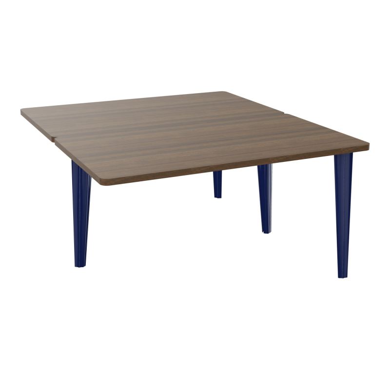 4L BUREAUX PIEDS PARTAGES POLE 2 SUIVANT L140XP160CM PRE PERCE OBT - PIED FX ELECTR N6 X4
