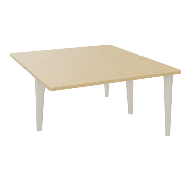 4L BUREAUX PIEDS PARTAGES POLE 2 SUIVANT L140XP160CM PRE PERCE OBT - PIED FX ELECTR R1 ZC