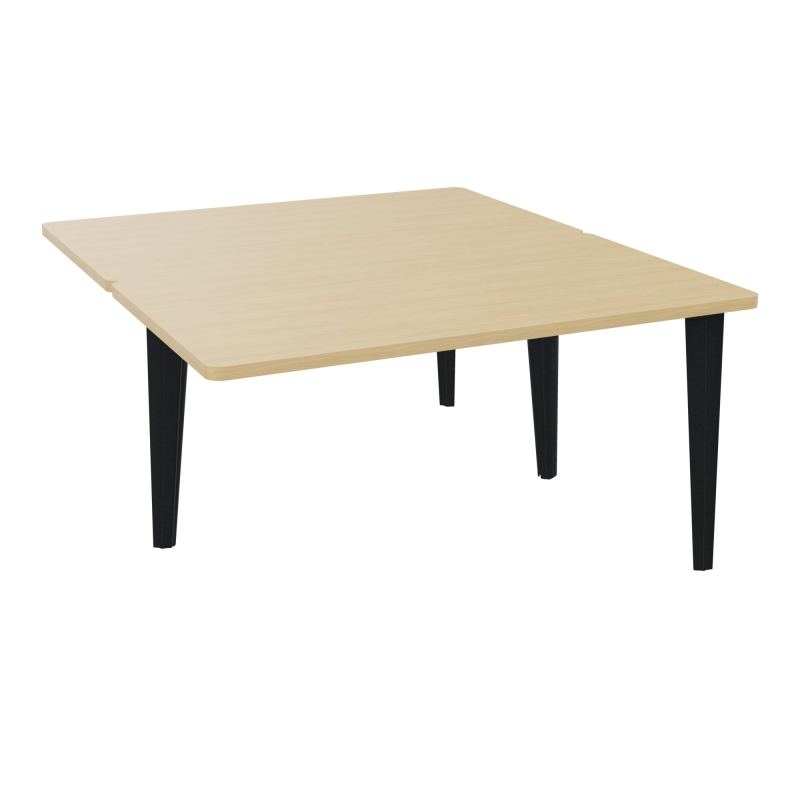 4L BUREAUX PIEDS PARTAGES POLE 2 SUIVANT L140XP160CM PRE PERCE OBT - PIED FX ELECTR R1 ZP