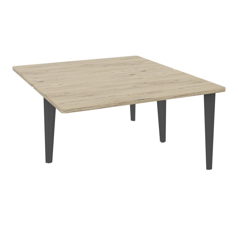 4L BUREAUX PIEDS PARTAGES POLE 2 SUIVANT L140XP160CM PRE PERCE OBT - PIED FX ELECTR R3 SC