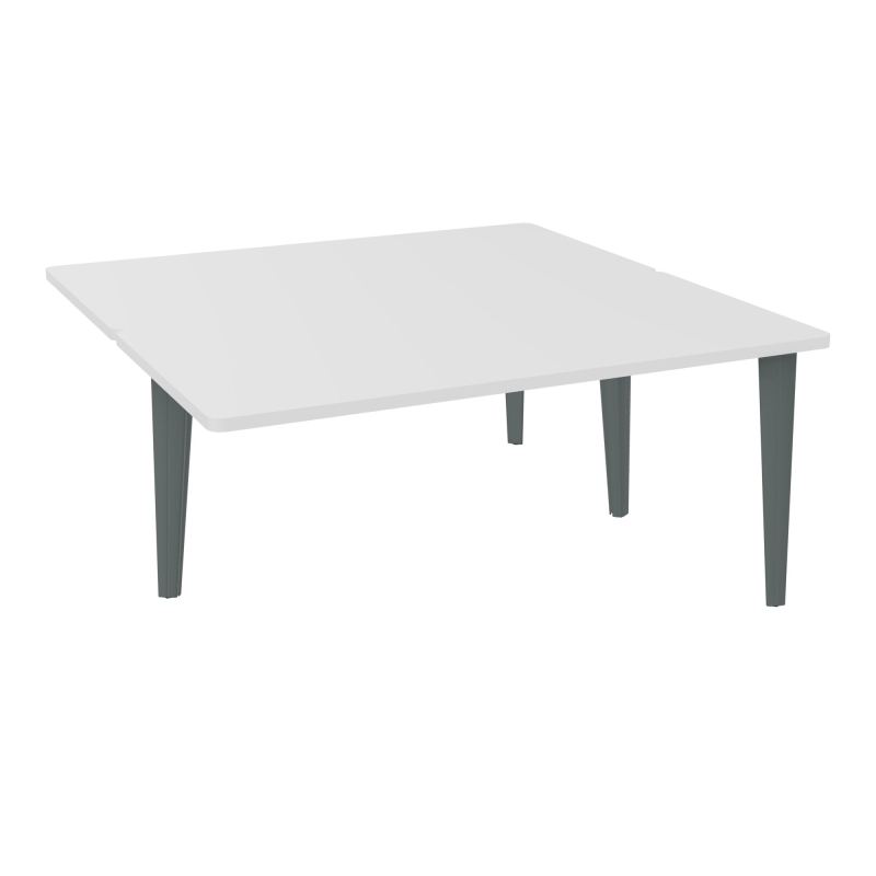 4L BUREAUX PIEDS PARTAGES POLE 2 SUIVANT L160XP160CM PRE PERCE OBT - PIED FX ELECTR MG SU