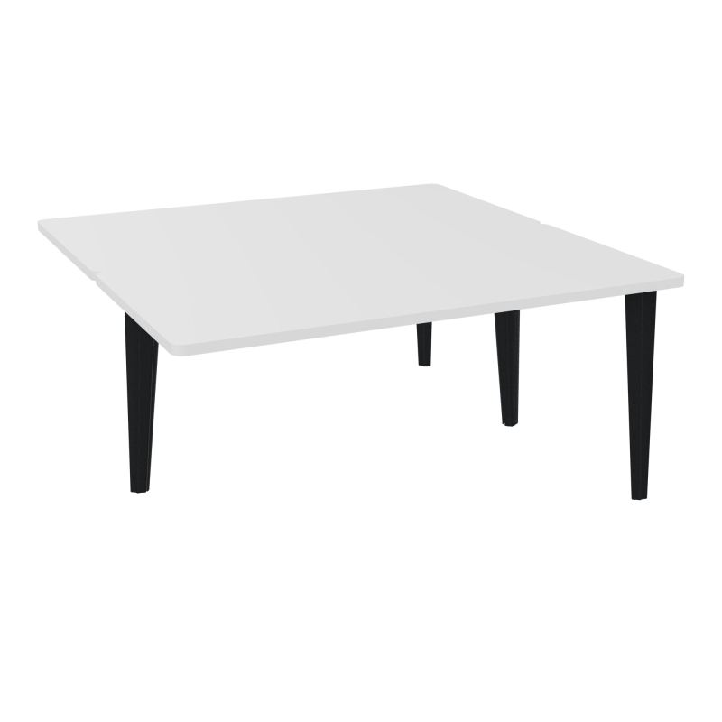 4L BUREAUX PIEDS PARTAGES POLE 2 SUIVANT L160XP160CM PRE PERCE OBT - PIED FX ELECTR MG ZP