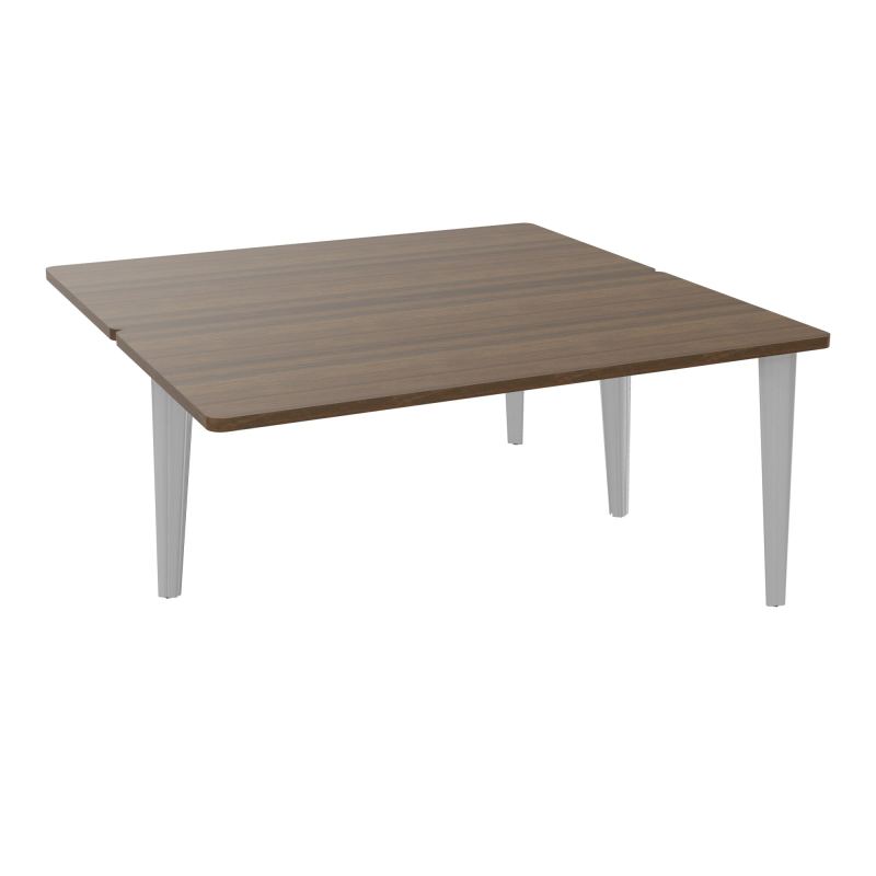 4L BUREAUX PIEDS PARTAGES POLE 2 SUIVANT L160XP160CM PRE PERCE OBT - PIED FX ELECTR N6 SA
