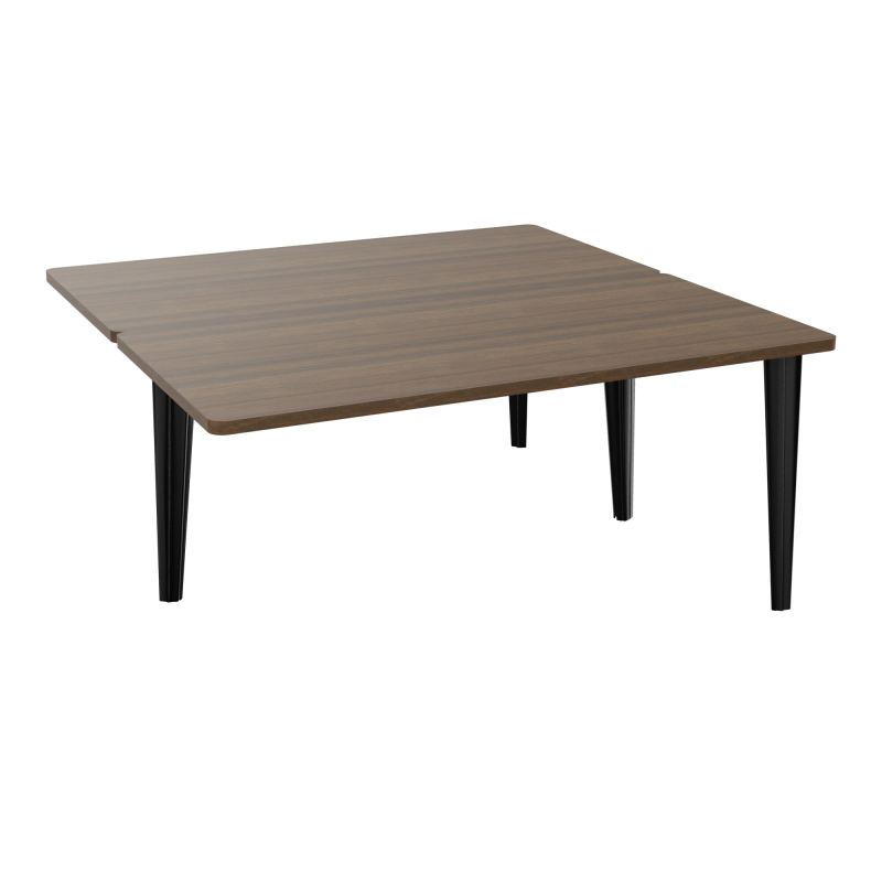 4L BUREAUX PIEDS PARTAGES POLE 2 SUIVANT L160XP160CM PRE PERCE OBT - PIED FX ELECTR N6 SG