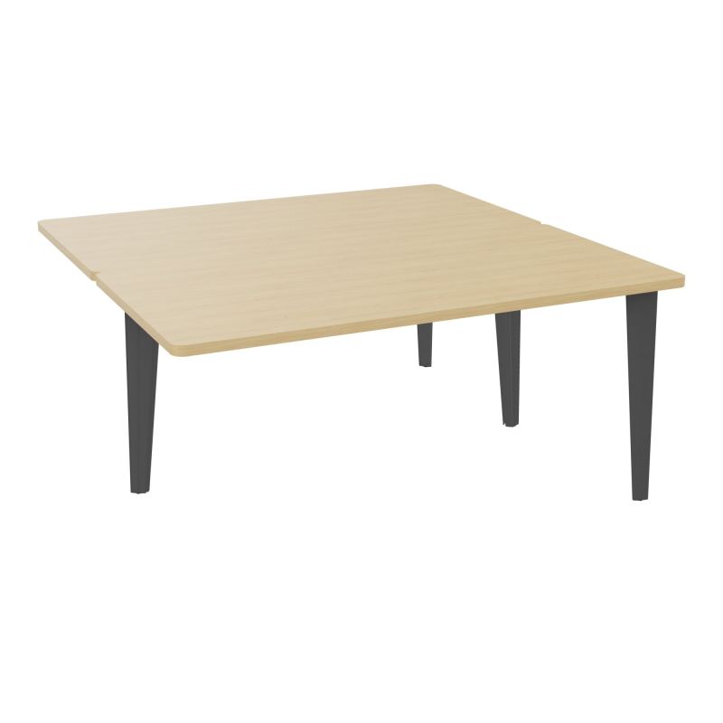 4L BUREAUX PIEDS PARTAGES POLE 2 SUIVANT L160XP160CM PRE PERCE OBT - PIED FX ELECTR R1 SC