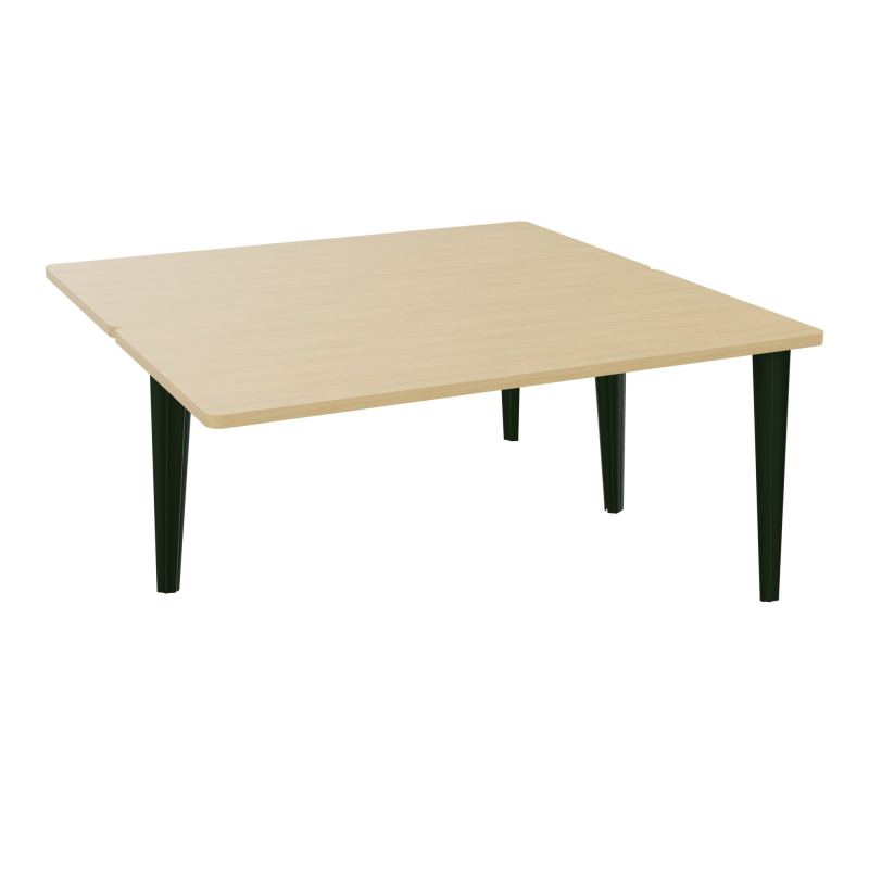 4L BUREAUX PIEDS PARTAGES POLE 2 SUIVANT L160XP160CM PRE PERCE OBT - PIED FX ELECTR R1 ST