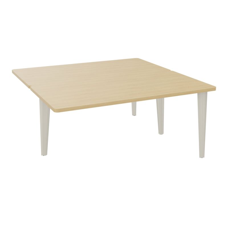 4L BUREAUX PIEDS PARTAGES POLE 2 SUIVANT L160XP160CM PRE PERCE OBT - PIED FX ELECTR R1 ZC