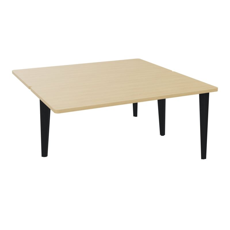4L BUREAUX PIEDS PARTAGES POLE 2 SUIVANT L160XP160CM PRE PERCE OBT - PIED FX ELECTR R1 ZP