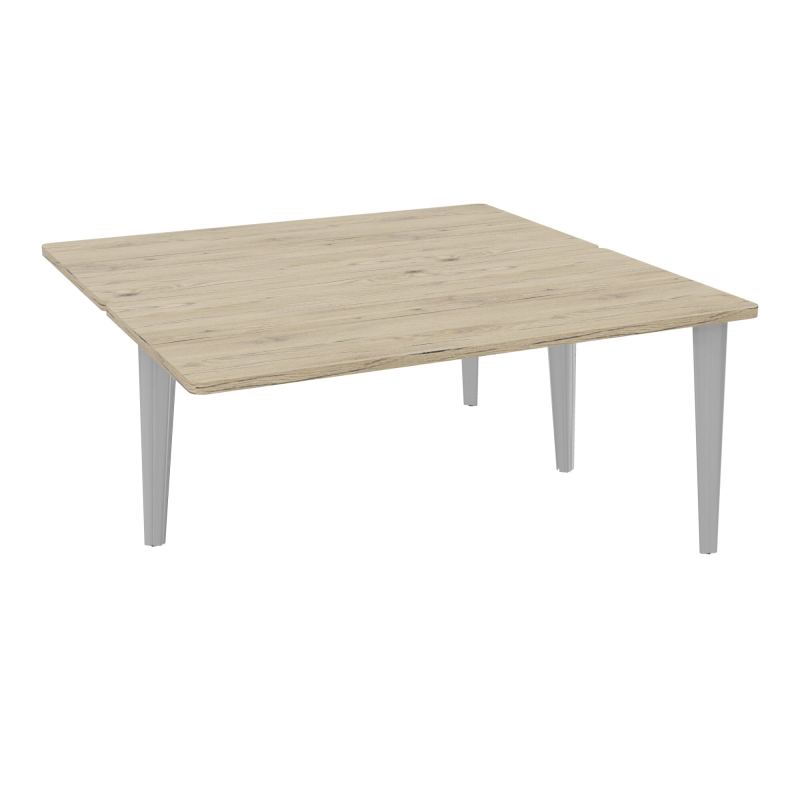 4L BUREAUX PIEDS PARTAGES POLE 2 SUIVANT L160XP160CM PRE PERCE OBT - PIED FX ELECTR R3 SA