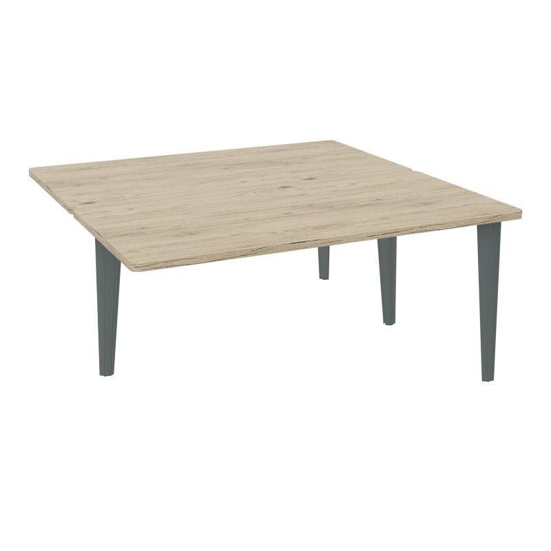 4L BUREAUX PIEDS PARTAGES POLE 2 SUIVANT L160XP160CM PRE PERCE OBT - PIED FX ELECTR R3 SU