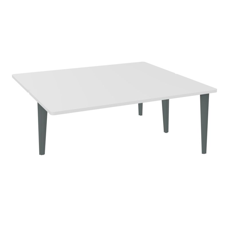 4L BUREAUX PIEDS PARTAGES POLE 2 SUIVANT L180XP160CM PRE PERCE OBT - PIED FX ELECTR MG SU