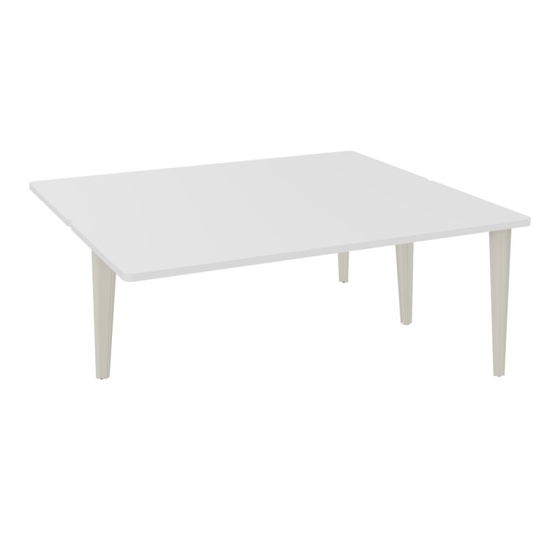 4L BUREAUX PIEDS PARTAGES POLE 2 SUIVANT L180XP160CM PRE PERCE OBT - PIED FX ELECTR MG ZC