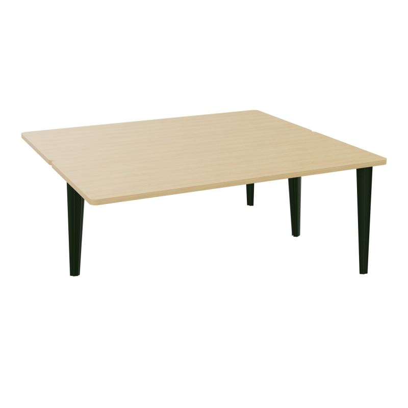 4L BUREAUX PIEDS PARTAGES POLE 2 SUIVANT L180XP160CM PRE PERCE OBT - PIED FX ELECTR R1 ST