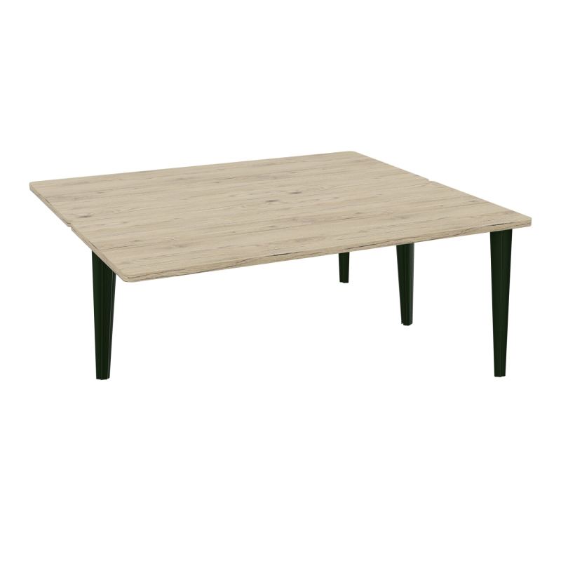 4L BUREAUX PIEDS PARTAGES POLE 2 SUIVANT L180XP160CM PRE PERCE OBT - PIED FX ELECTR R3 ST