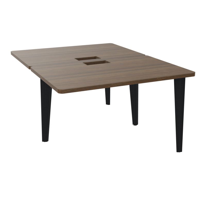 4L BUREAUX PIEDS PARTAGES POLE 2 SUIVANT L120XP160CM DECOUPE TRAPPE SIMPLE ACCES PIED FX