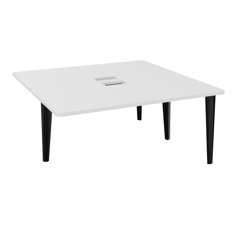 4L BUREAUX PIEDS PARTAGES POLE 2 SUIVANT L160XP160CM DECOUPE TRAPPE SIMPLE ACCES PIED FX