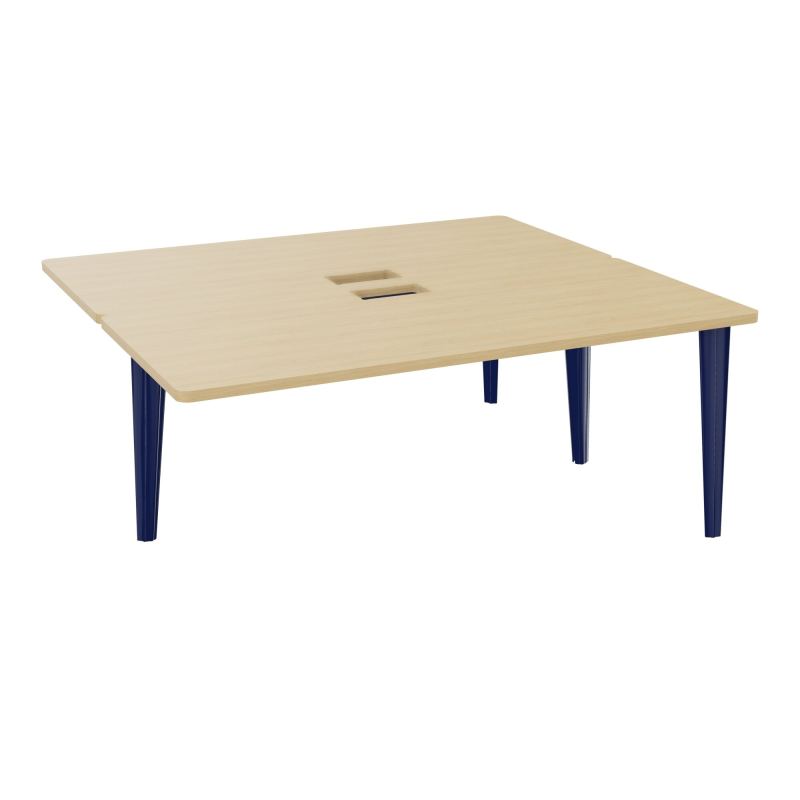 4L BUREAUX PIEDS PARTAGES POLE 2 SUIVANT L180XP160CM DECOUPE TRAPPE SIMPLE ACCES PIED FX