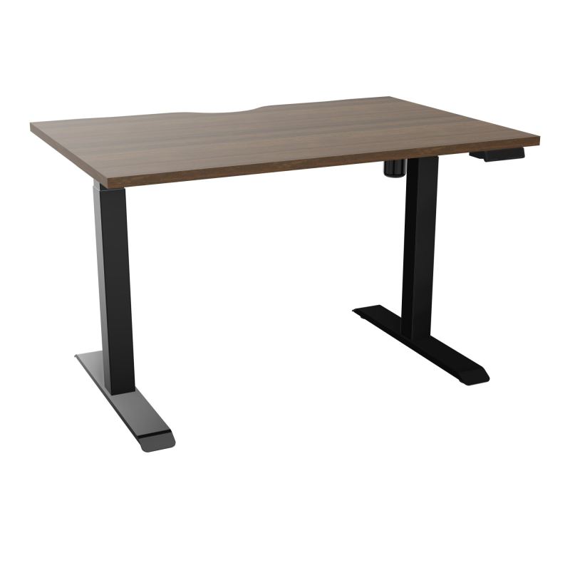 LUTZ 2 BUREAU L120 P80CM EP25 PLAT.ECHANCRURE MOTORISE EUR N6 SG