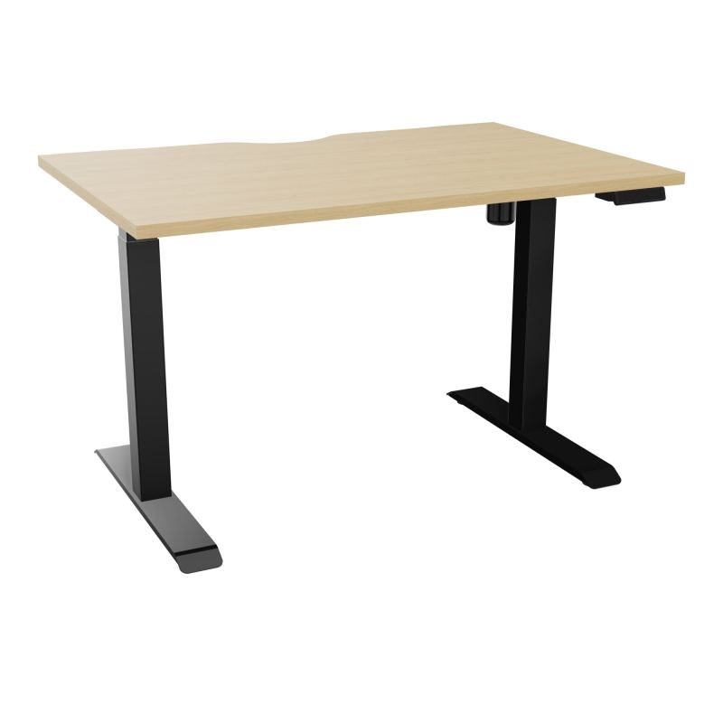 LUTZ 2 BUREAU L120 P80CM EP25 PLAT.ECHANCRURE MOTORISE EUR  R1 SG