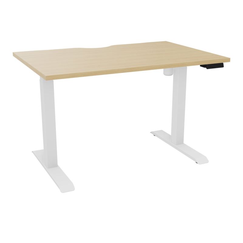 LUTZ 2 BUREAU L120 P80CM EP25 PLAT.ECHANCRURE MOTORISE EUR  R1 SO