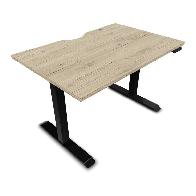 LUTZ 2 BUREAU L120 P80CM EP25 PLAT.ECHANCRURE MOTORISE EUR R3 SG