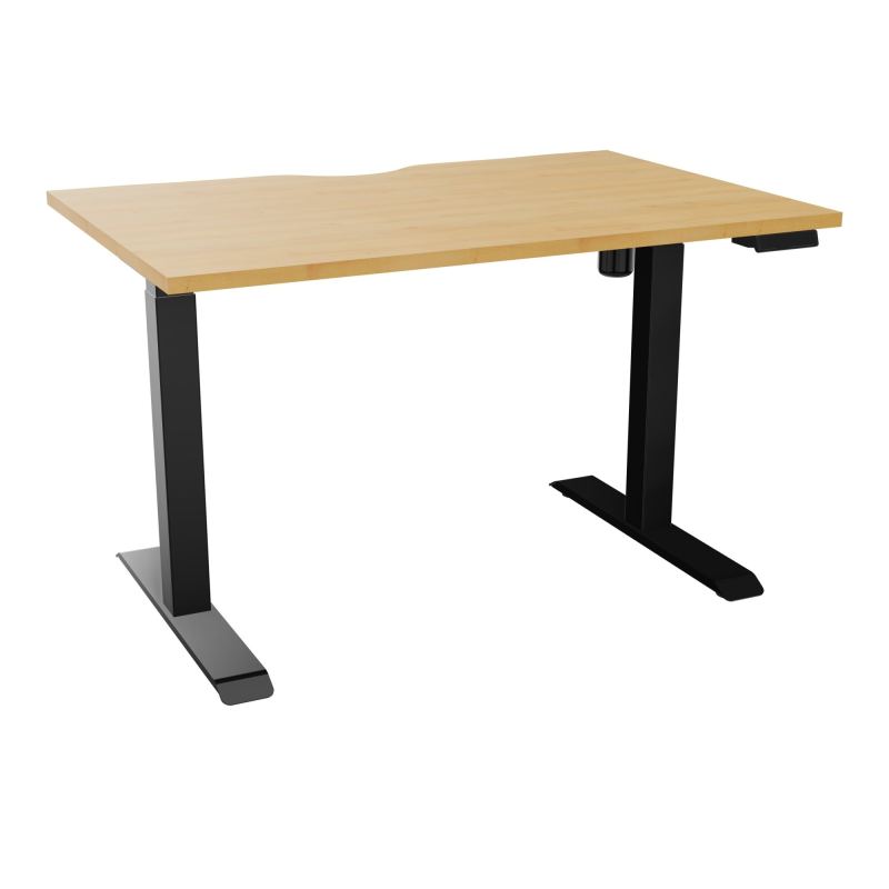 LUTZ 2 BUREAU L120 P80CM EP25 PLAT.ECHANCRURE MOTORISE EUR  R5 SG