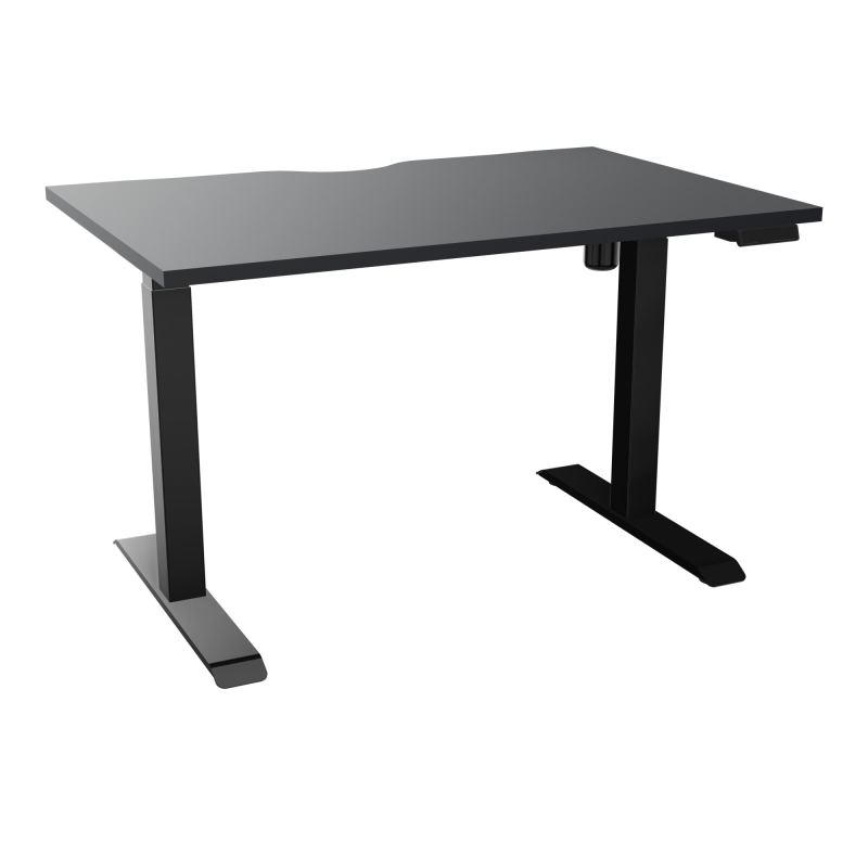 LUTZ 2 BUREAU L120 P80CM EP25 PLAT.ECHANCRURE MOTORISE EUR  R9 SG