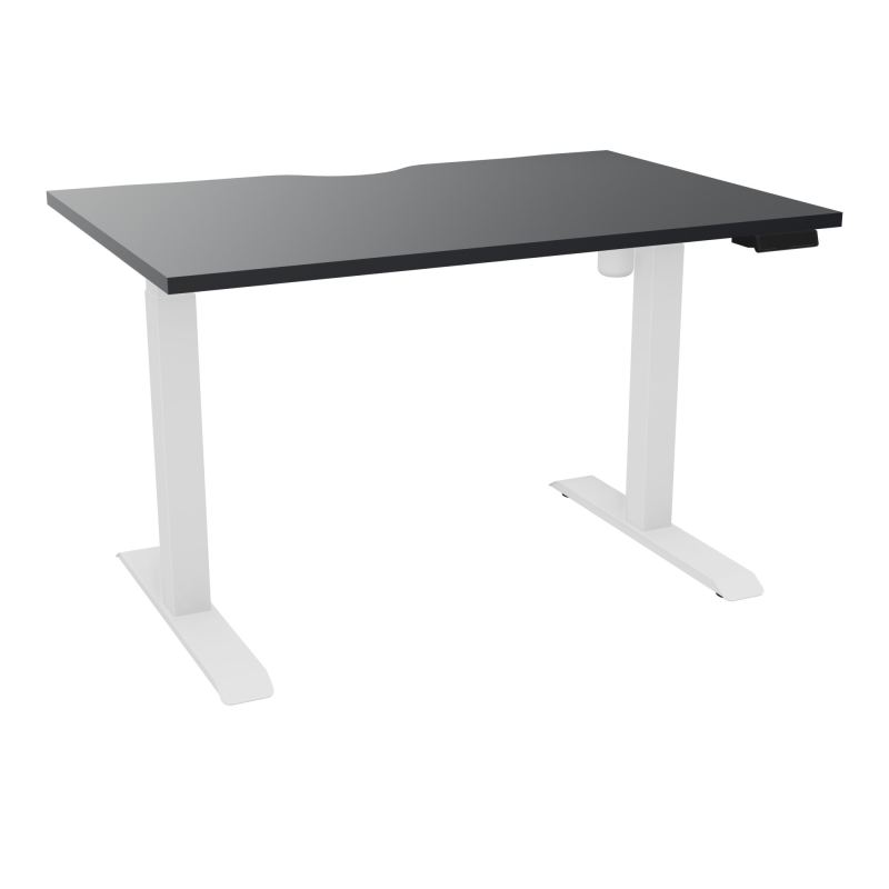 LUTZ 2 BUREAU L120 P80CM EP25 PLAT.ECHANCRURE MOTORISE EUR  R9 SO