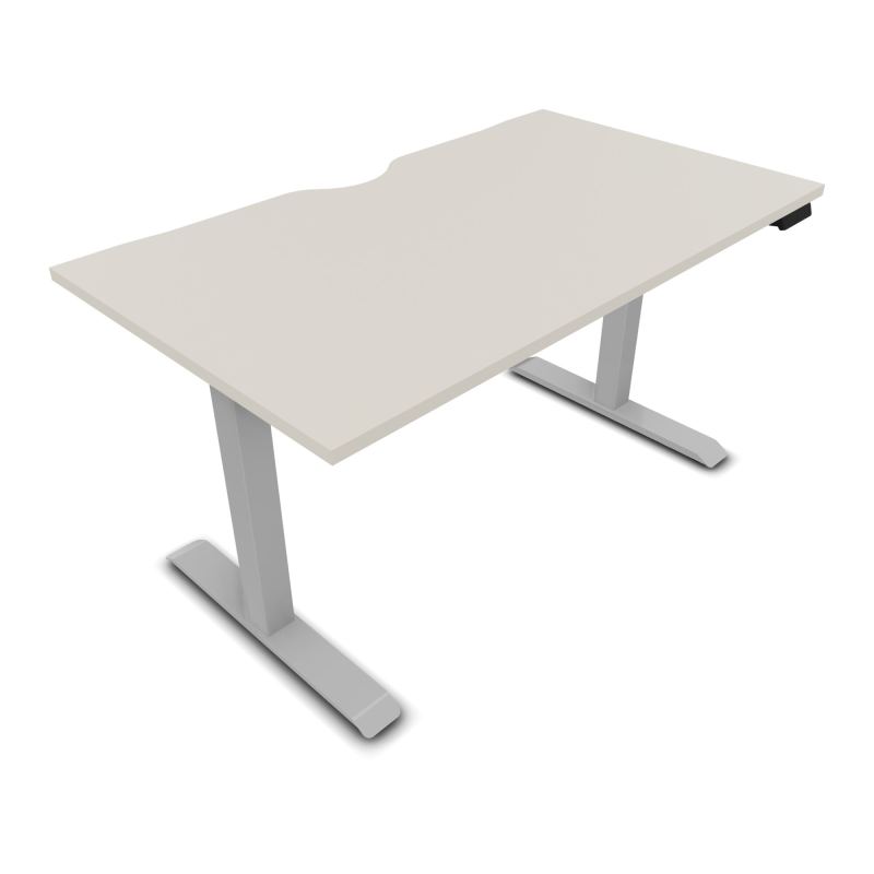 LUTZ 2 BUREAU L140 P80CM EP25 PLAT.ECHANCRURE MOTORISE EUR N5 Z4