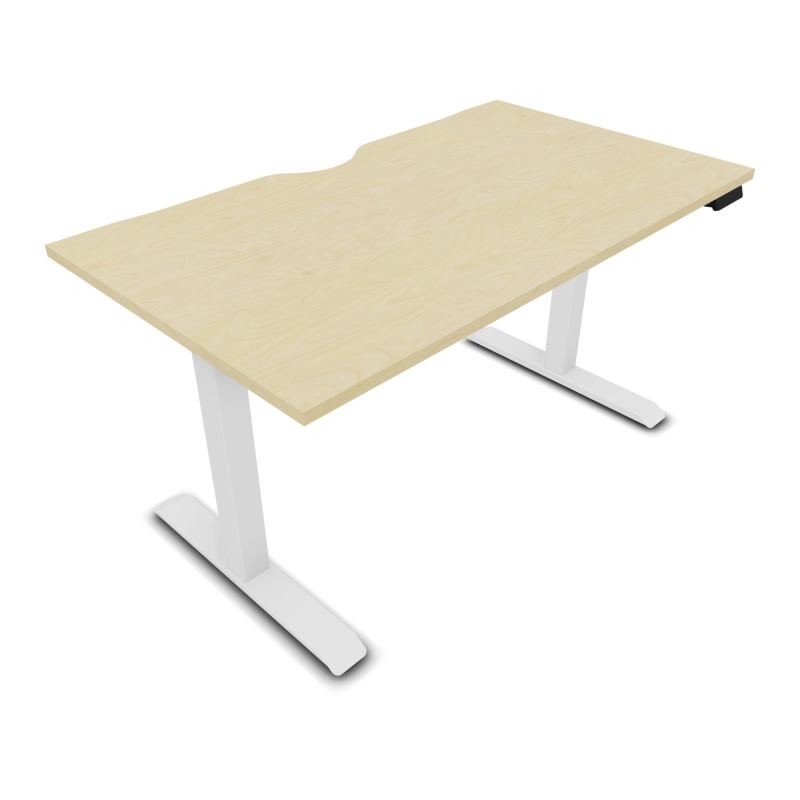 LUTZ 2 BUREAU L140 P80CM EP25 PLAT.ECHANCRURE MOTORISE EUR N8 SO