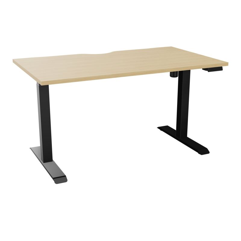 LUTZ 2 BUREAU L140 P80CM EP25 PLAT.ECHANCRURE MOTORISE EUR  R1 SG