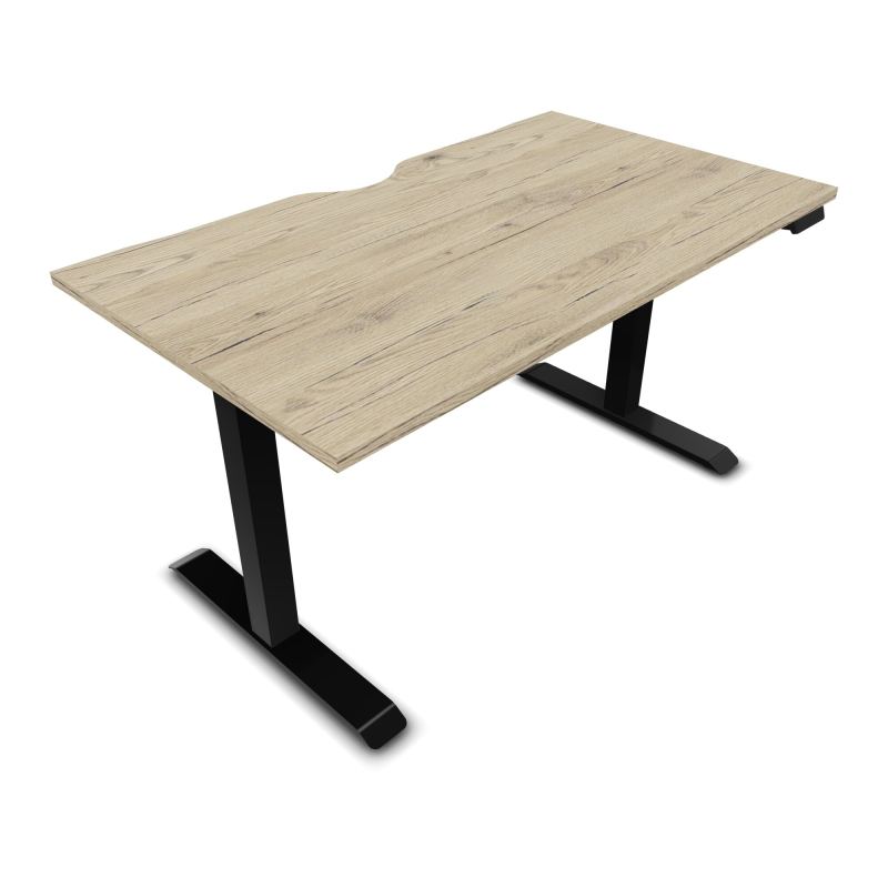 LUTZ 2 BUREAU L140 P80CM EP25 PLAT.ECHANCRURE MOTORISE EUR R3 SG