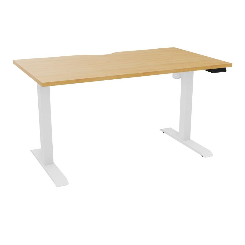 LUTZ 2 BUREAU L140 P80CM EP25 PLAT.ECHANCRURE MOTORISE EUR  R5 SO