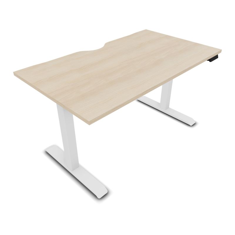 LUTZ 2 BUREAU L140 P80CM EP25 PLAT.ECHANCRURE MOTORISE EUR RZ SO